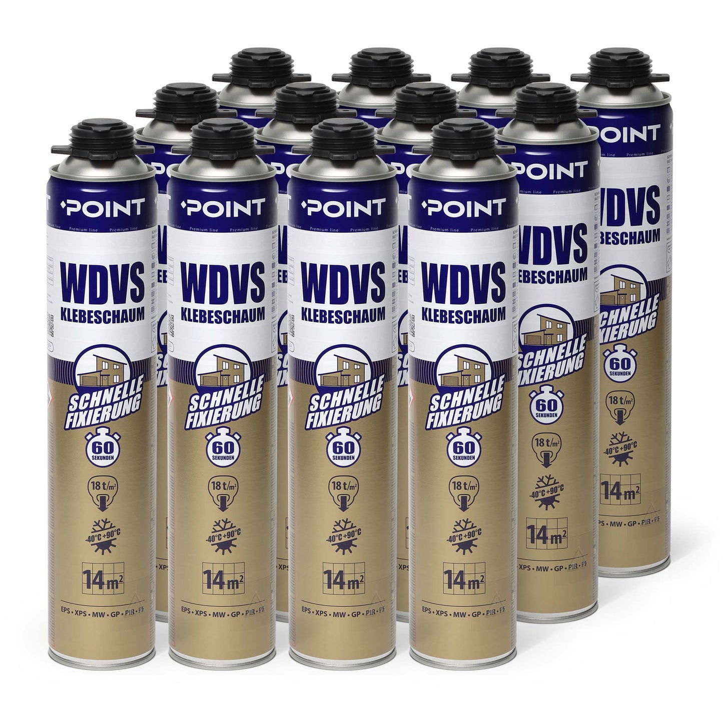 12 Schachtel POINT WDVS Klebeschaum