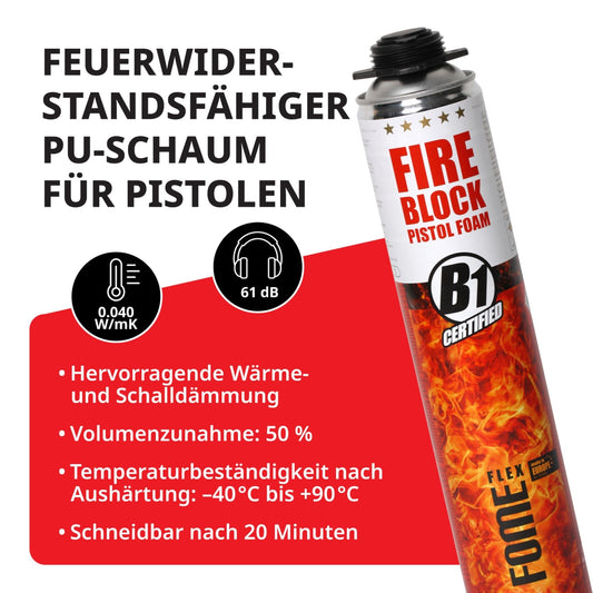 FOME FLEX Fire Block B1 Montageschaum, 750 ml