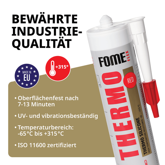 FOME FLEX Hochtemperatur-Silikon THERMO 315 °C, rot, 300 ml