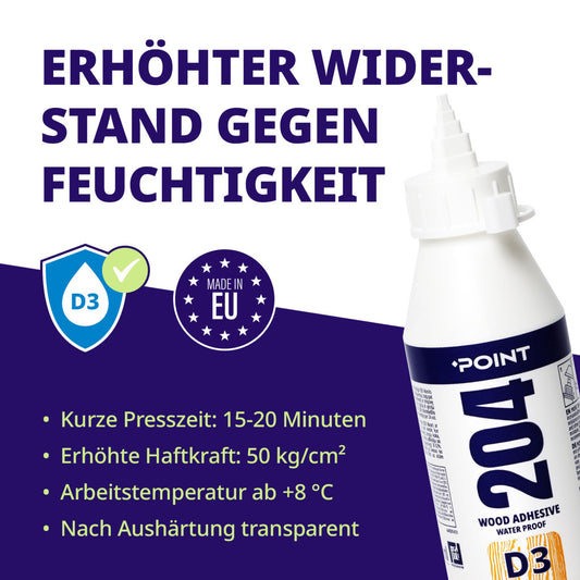 POINT 204 WOOD FIX Kleber D3, 500 ml