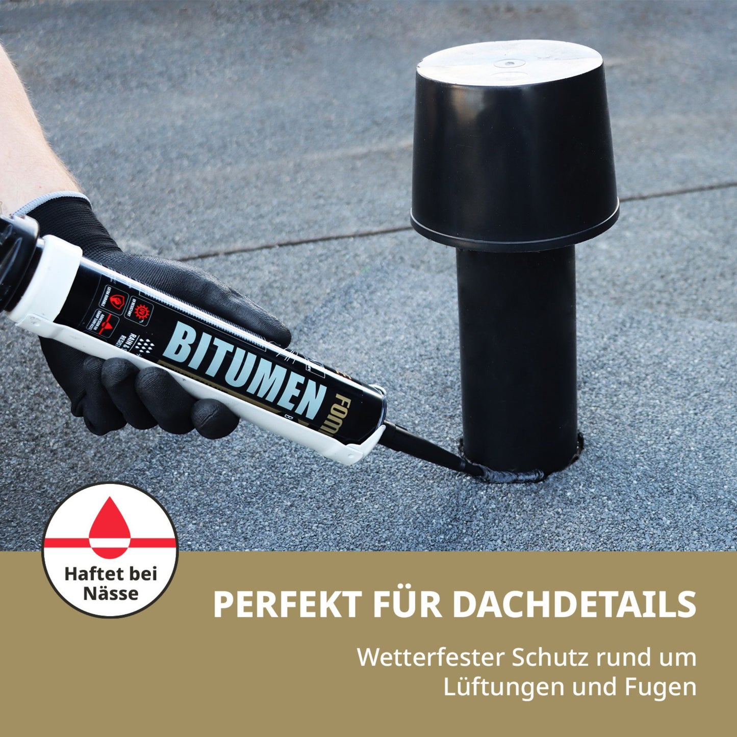 FOME FLEX Bitumen-Dichtstoff, Schwarz, 300ml