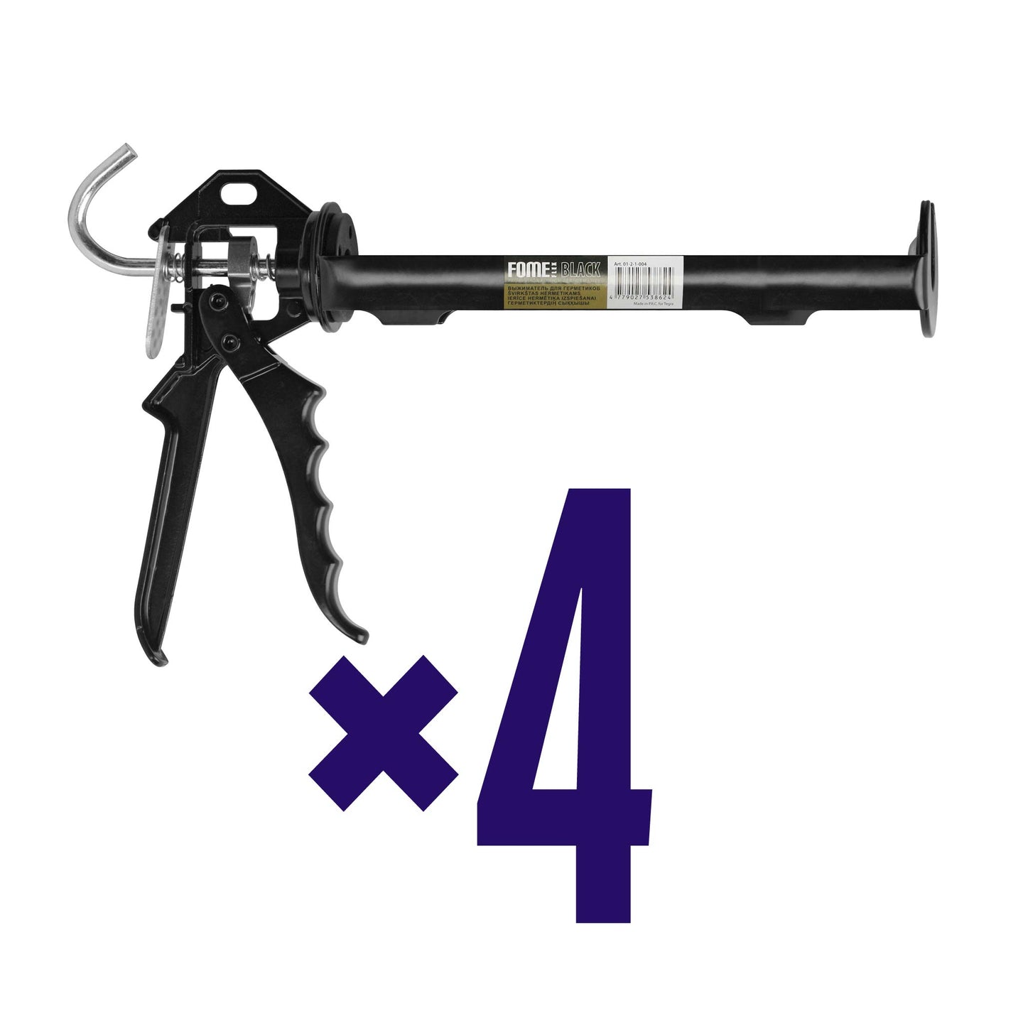 4 Stück FOME FLEX Dichtstoffpistole Black