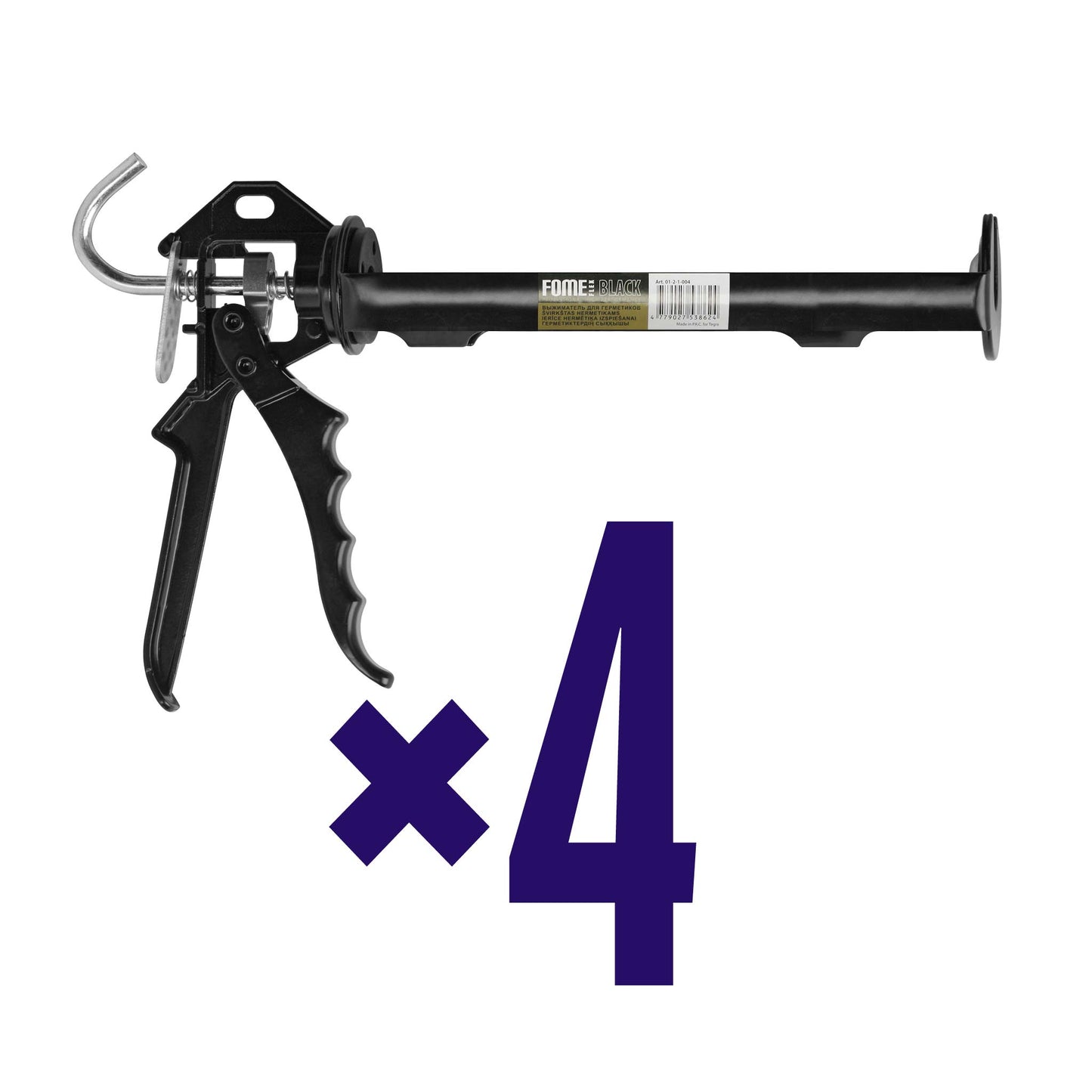 4 Stück FOME FLEX Dichtstoffpistole Black