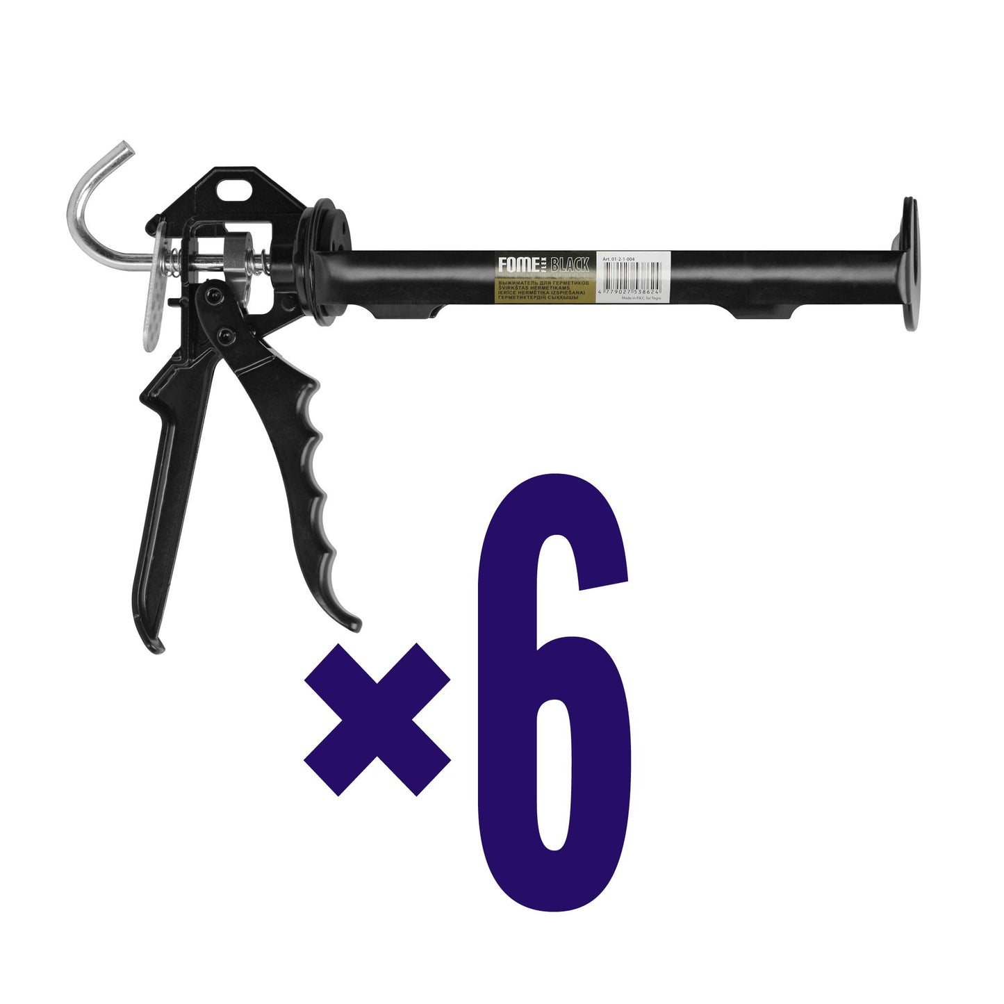 6 Stück FOME FLEX Dichtstoffpistole Black