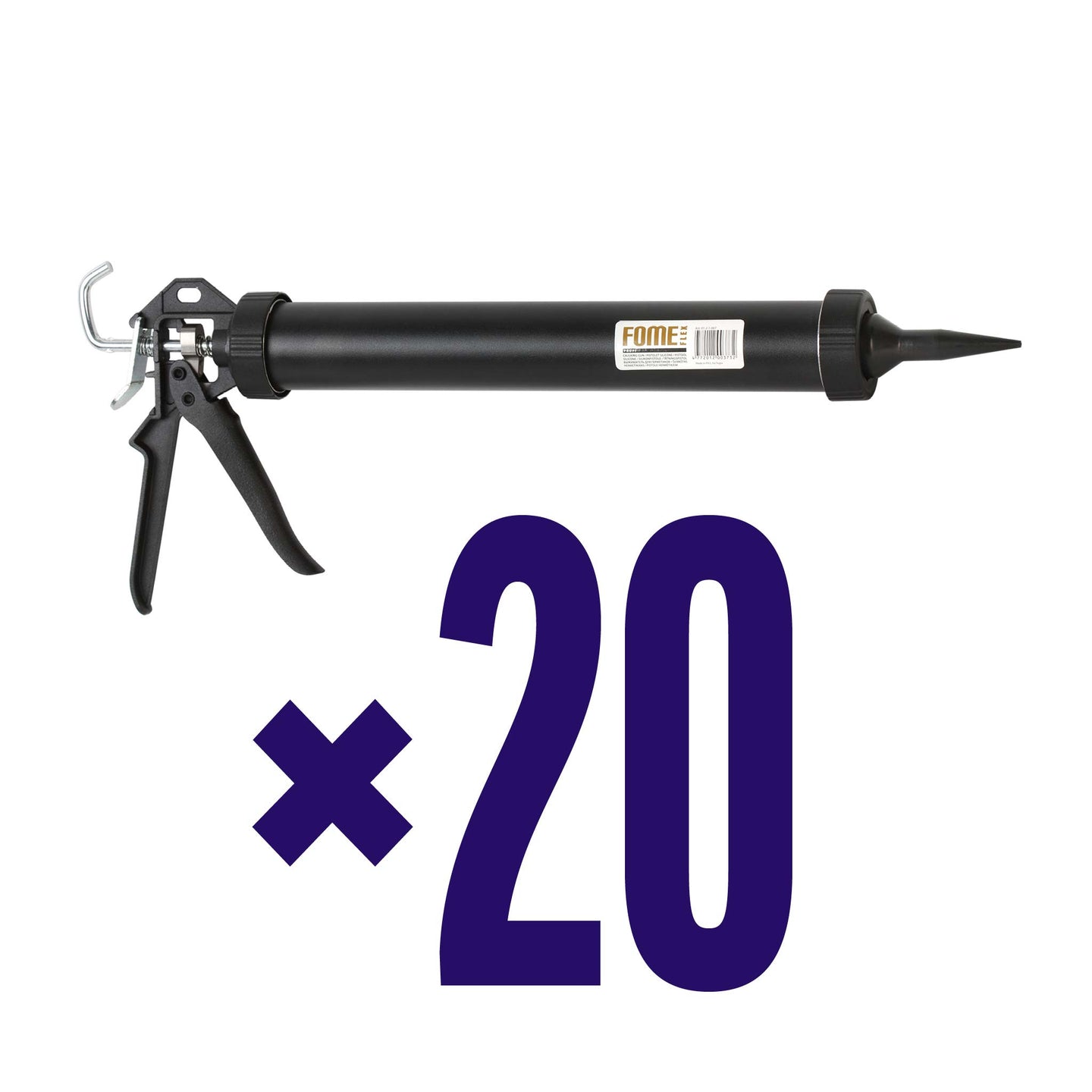 20 Stück FOME FLEX PROFI Dichtstoffpistole für, 600 ml, Beutel