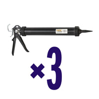 3 Stück FOME FLEX PROFI Dichtstoffpistole für, 600 ml, Beutel