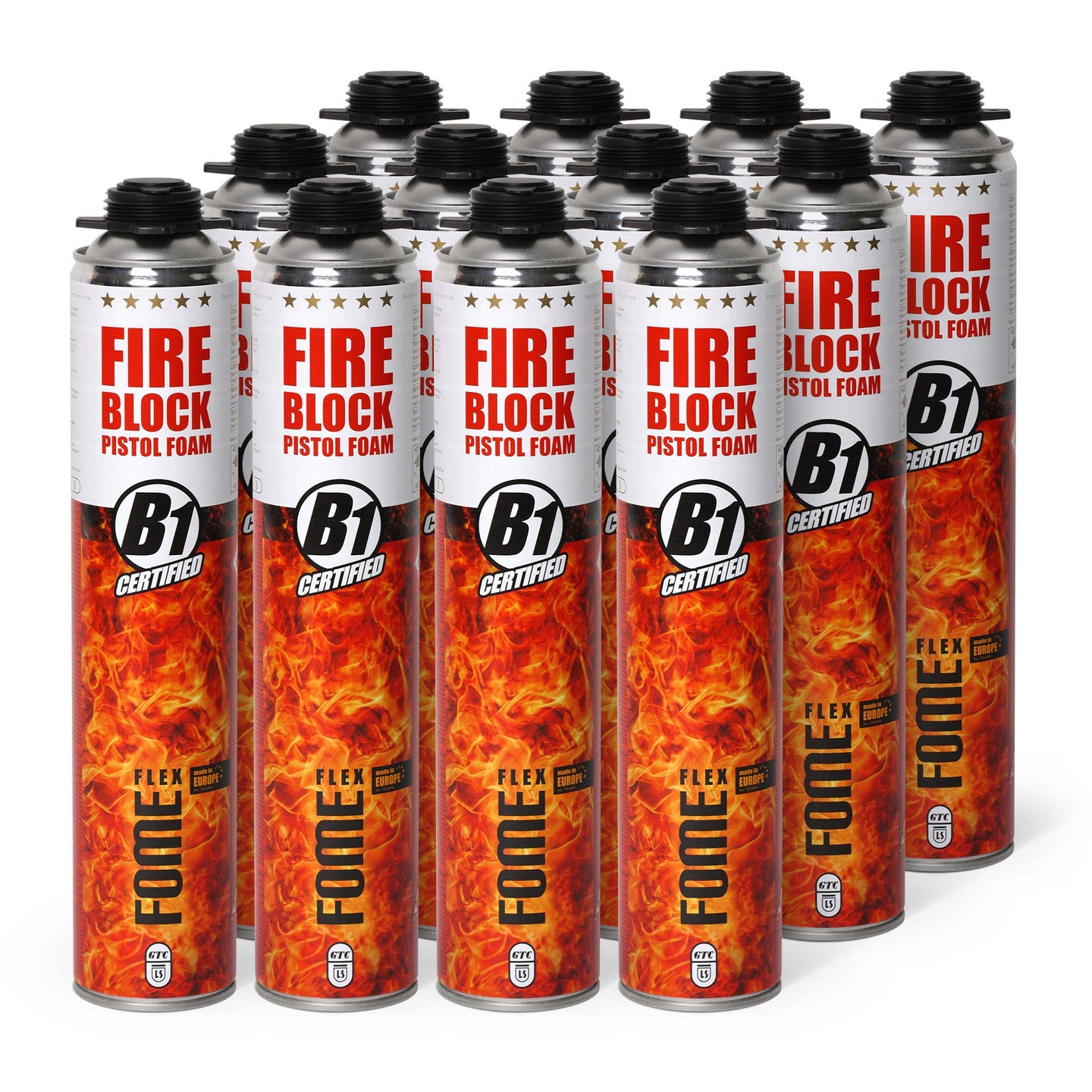 12 Schachtel FOME FLEX Fire Block Pistolenschaum B1 Montageschaum