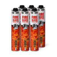 6 Stück FOME FLEX Fire Block Pistolenschaum B1 Montageschaum