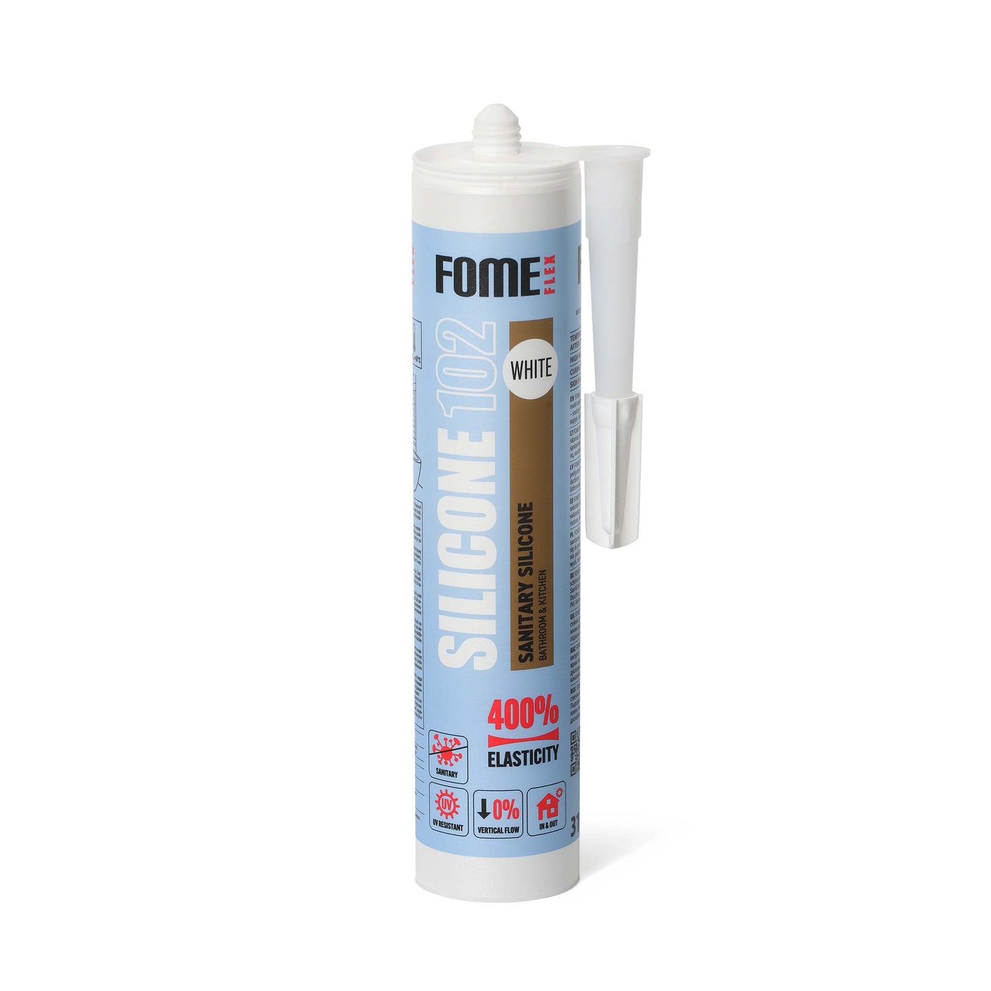 FOME FLEX 102 Sanitärsilikon für Bad & Küche, weiß, 310ml