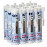 12 Schachtel FOME FLEX 102 Sanitärsilikon für Bad & Küche, weiß