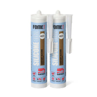 2 Stück FOME FLEX 102 Sanitärsilikon für Bad & Küche, weiß
