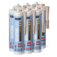 10 Stück FOME FLEX 102 Sanitärsilikon für Bad & Küche, beige