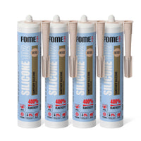 4 Stück FOME FLEX 102 Sanitärsilikon für Bad & Küche, beige