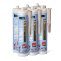 6 Stück FOME FLEX 102 Sanitärsilikon für Bad & Küche, beige