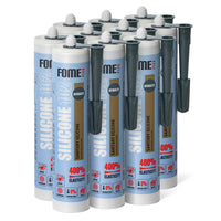 10 Stück FOME FLEX 102 Sanitärsilikon für Bad & Küche, anthrazit