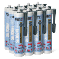 12 Schachtel FOME FLEX 102 Sanitärsilikon für Bad & Küche, anthrazit