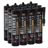 12 Stück FOME FLEX Bitumen-Dichtstoff, Schwarz