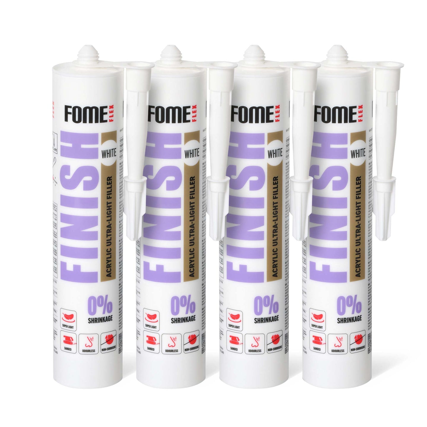 4 Stück FOME FLEX FINISH Extra leichte Acryl-Spachtelmasse