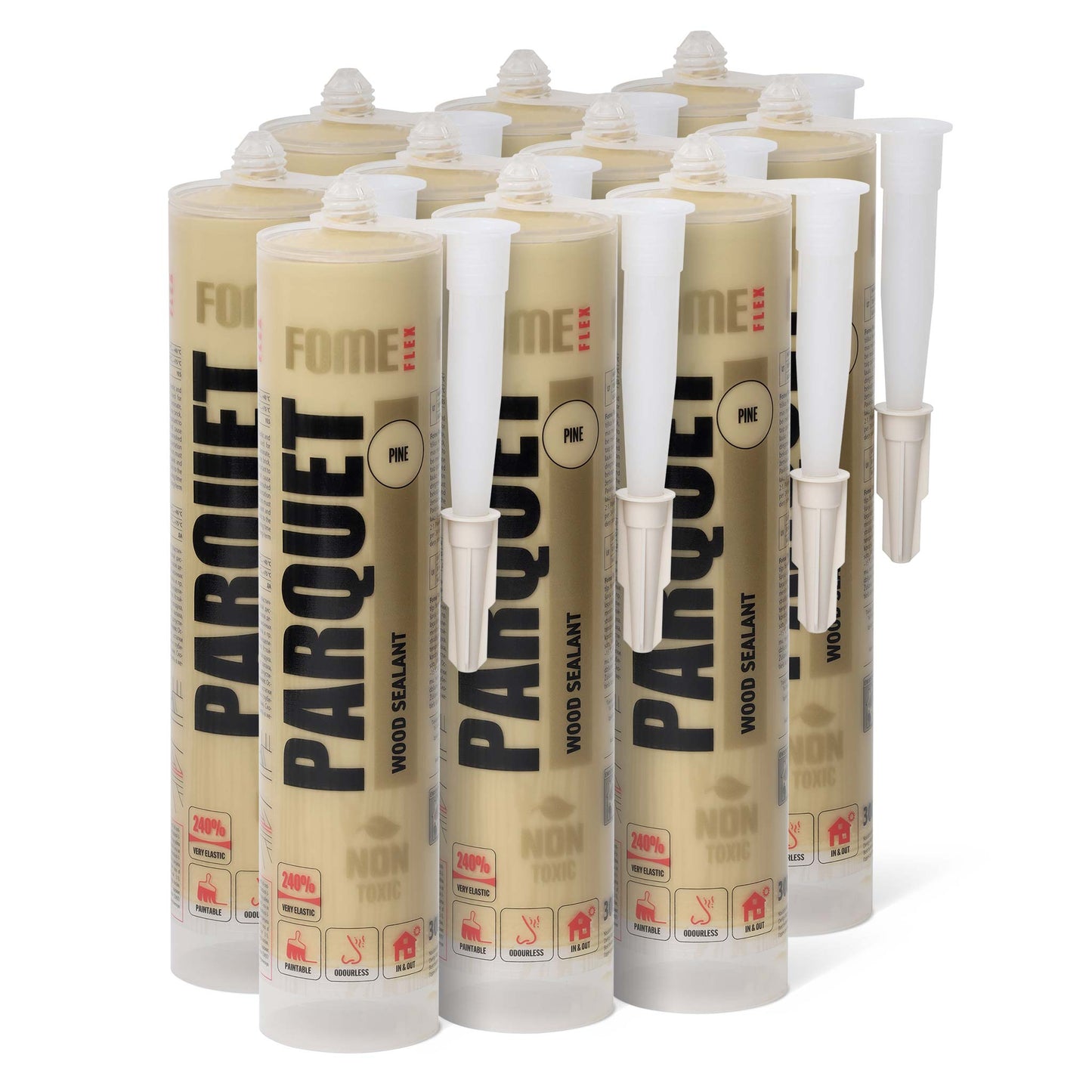 10 Stück FOME FLEX PARQUET Holzdichtstoff, Kiefer