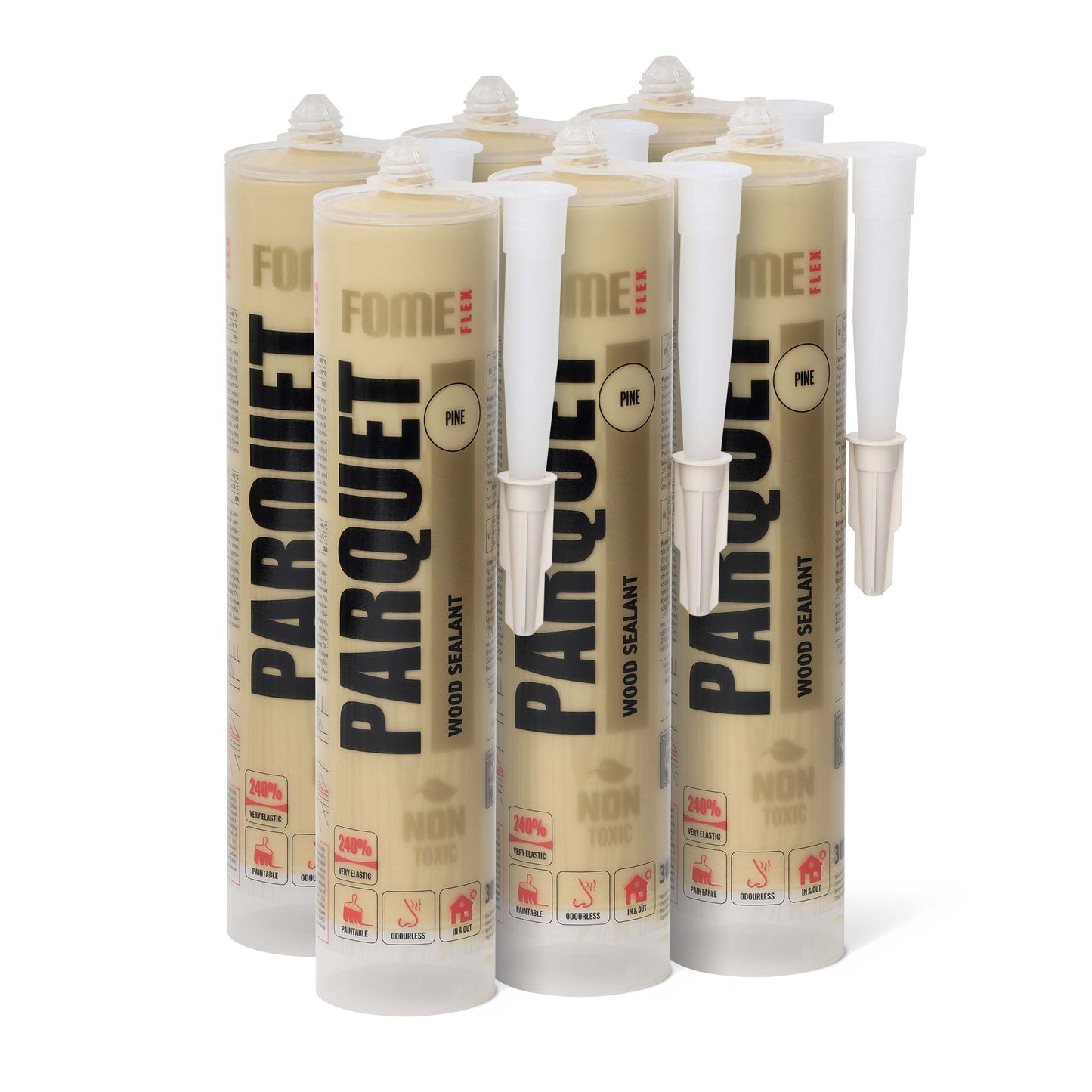 6 Stück FOME FLEX PARQUET Holzdichtstoff, Kiefer