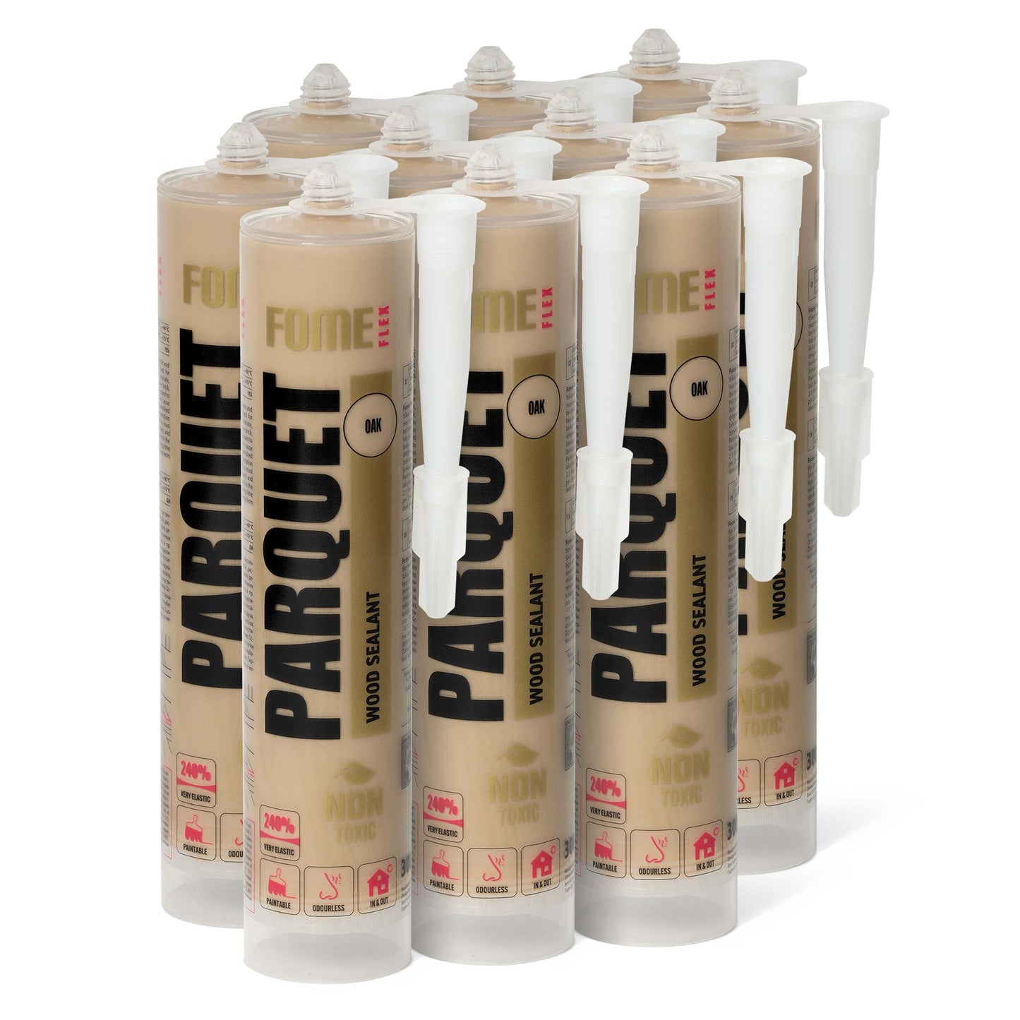 10 Stück FOME FLEX PARQUET Holzdichtstoff, Eiche