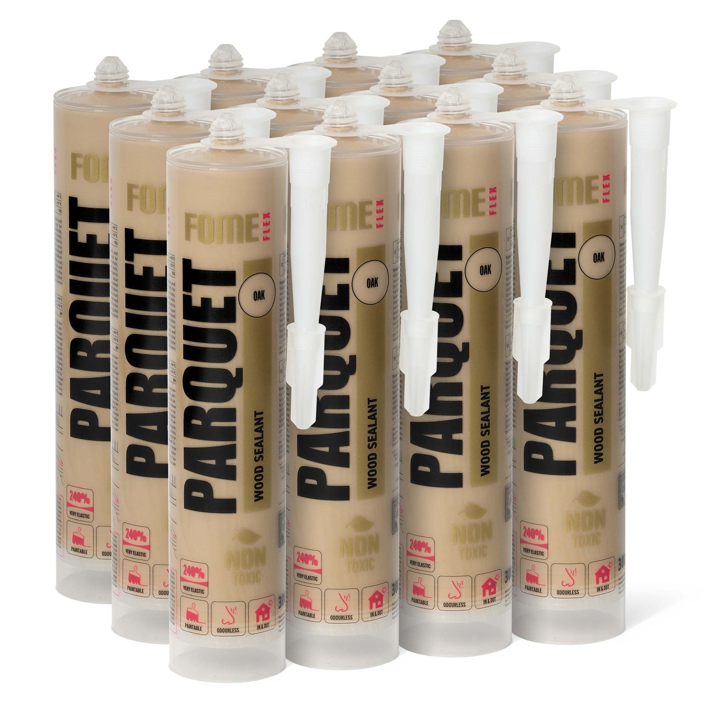 12 Schachtel FOME FLEX PARQUET Holzdichtstoff, Eiche