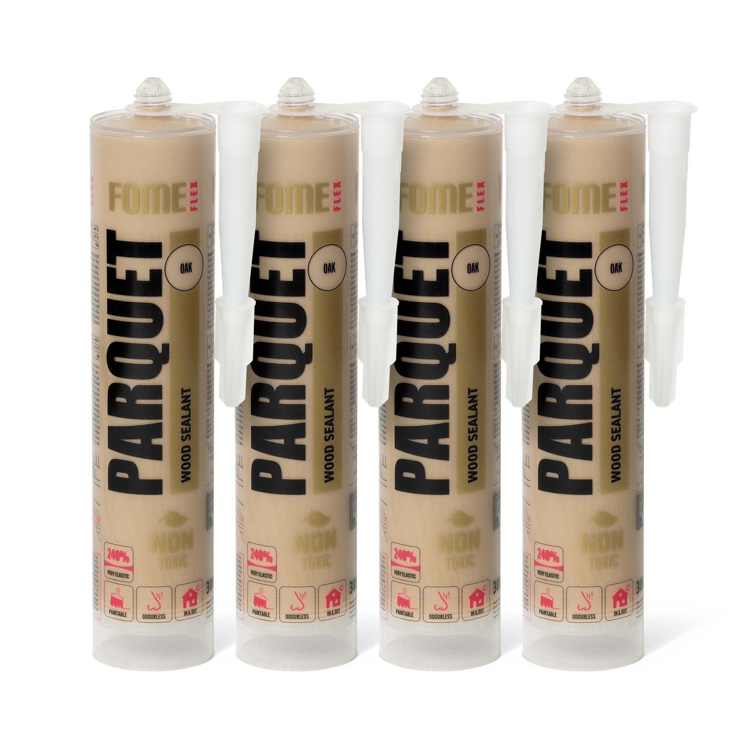 4 Stück FOME FLEX PARQUET Holzdichtstoff, Eiche