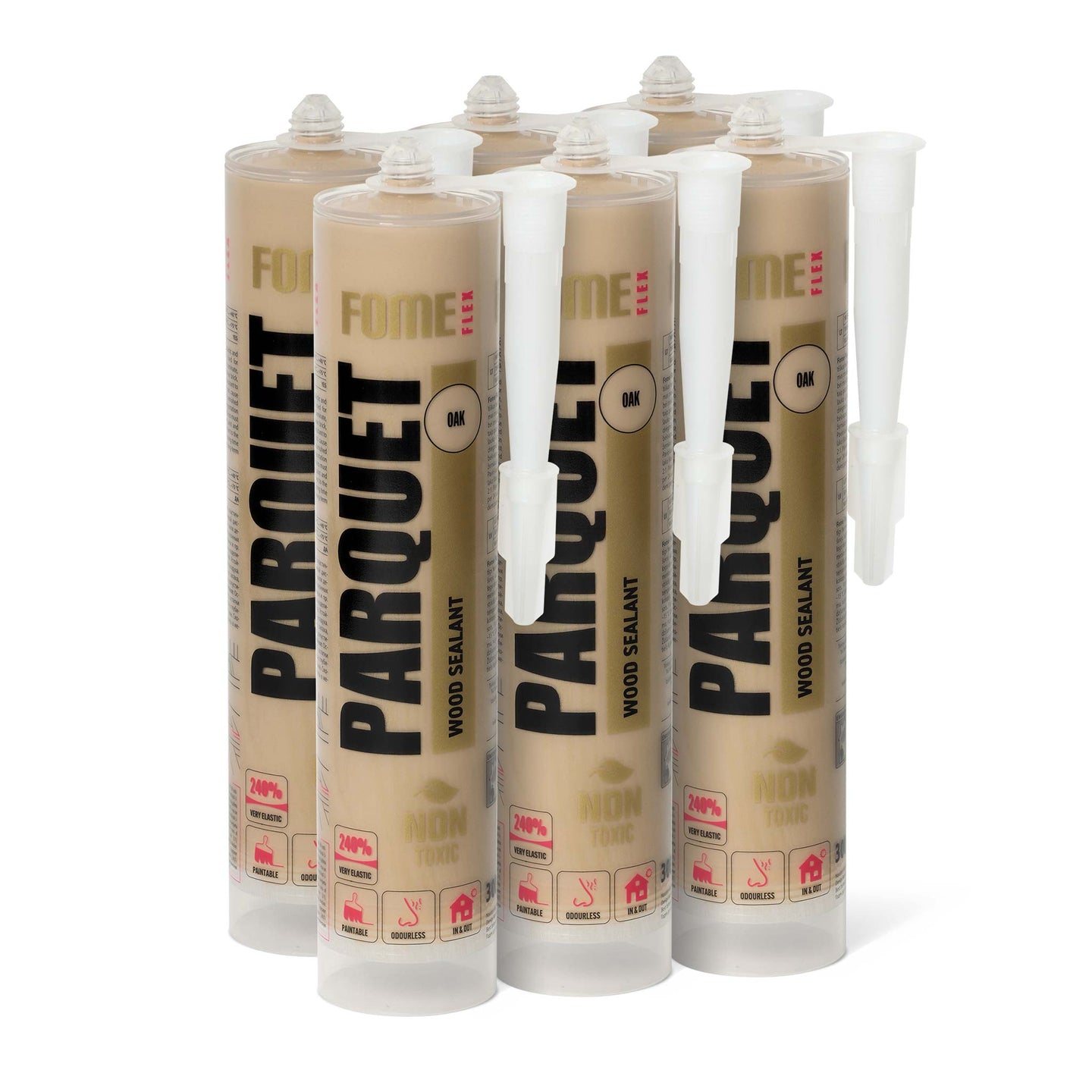 6 Stück FOME FLEX PARQUET Holzdichtstoff, Eiche