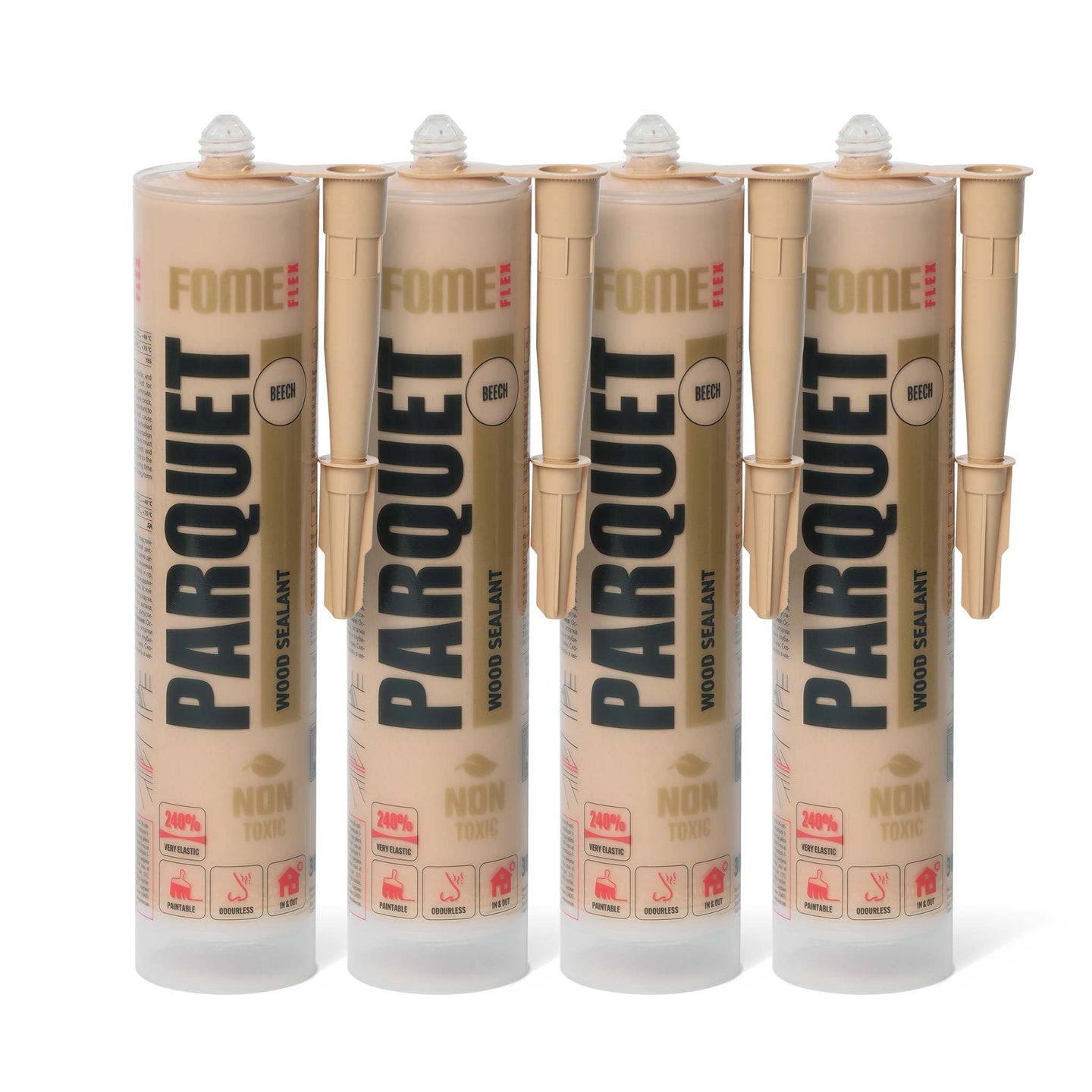 4 Stück FOME FLEX PARQUET Holzdichtstoff, Buche