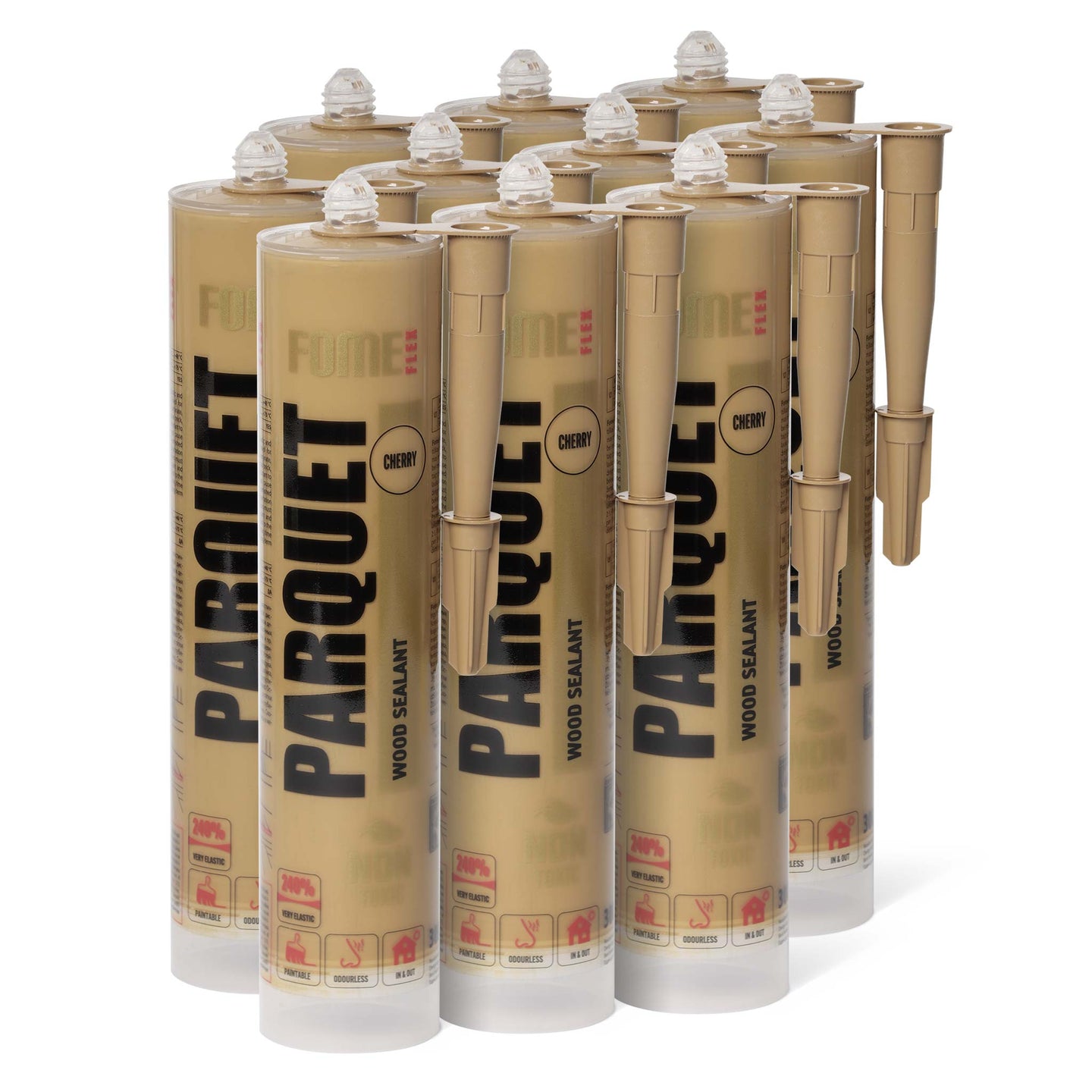 10 Stück FOME FLEX PARQUET Holzdichtstoff, Kirsche