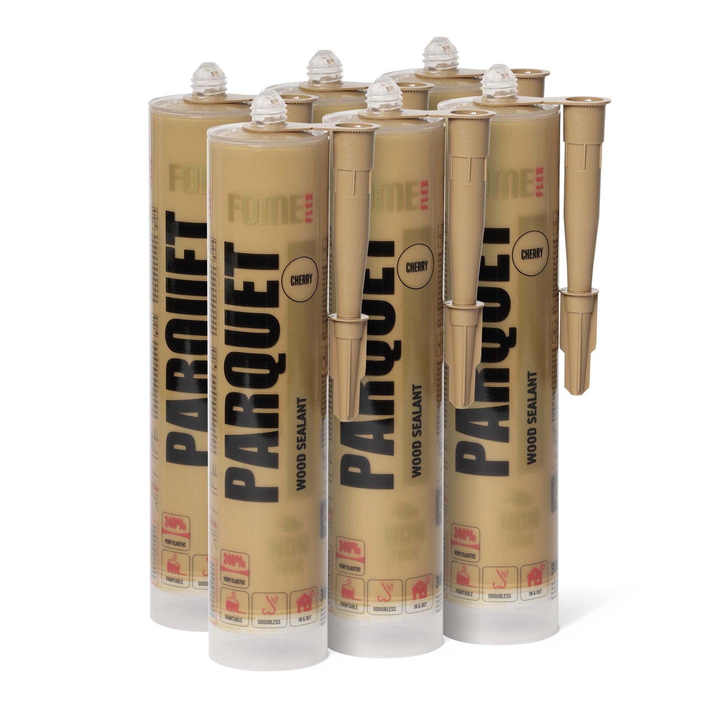 6 Stück FOME FLEX PARQUET Holzdichtstoff, Kirsche