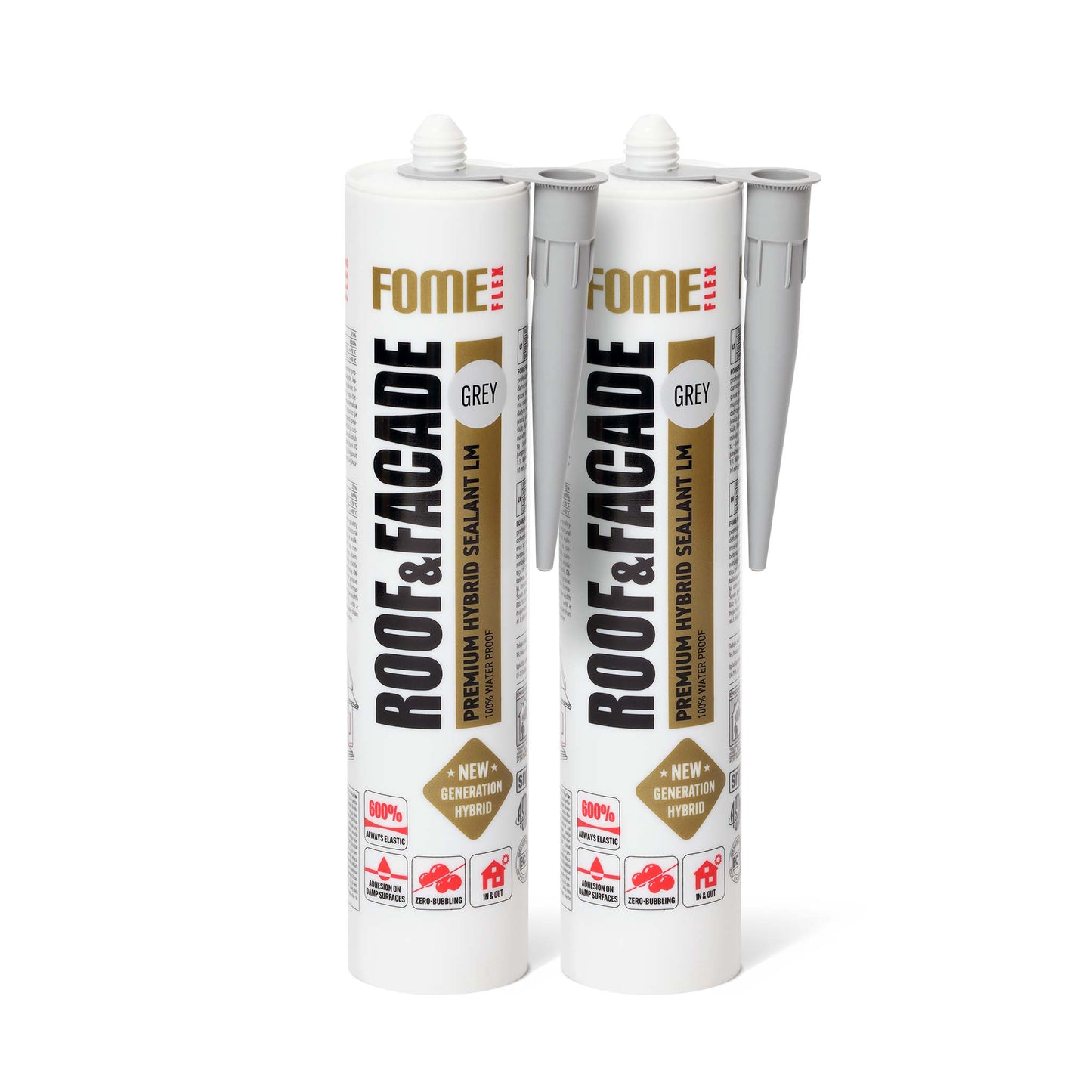 2 Stück FOME FLEX ROOF & FACADE, grau, 300ml
