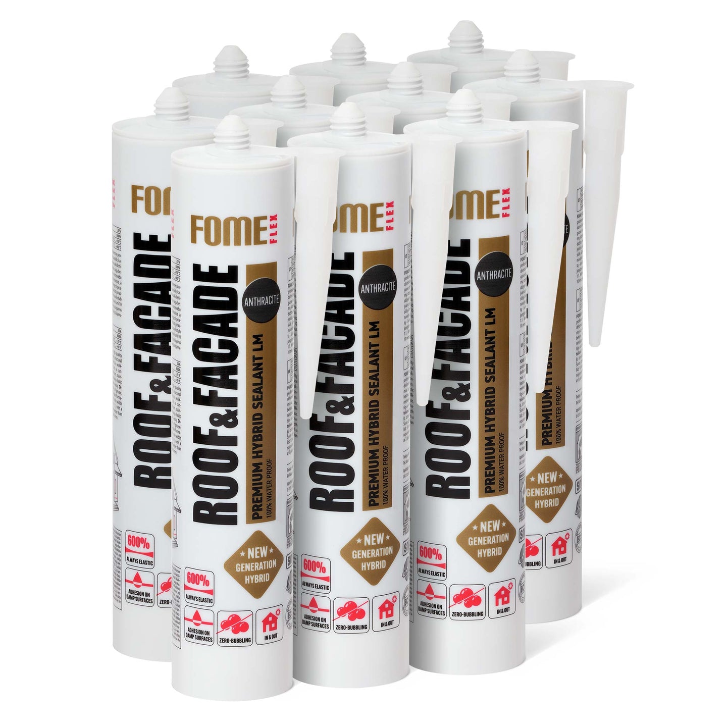 10 Stück FOME FLEX ROOF & FACADE, anthrazit