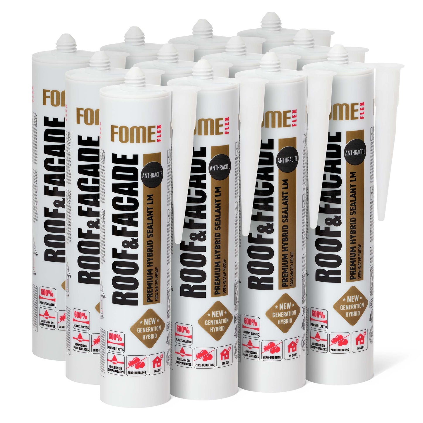 12 Stück FOME FLEX ROOF & FACADE, anthrazit