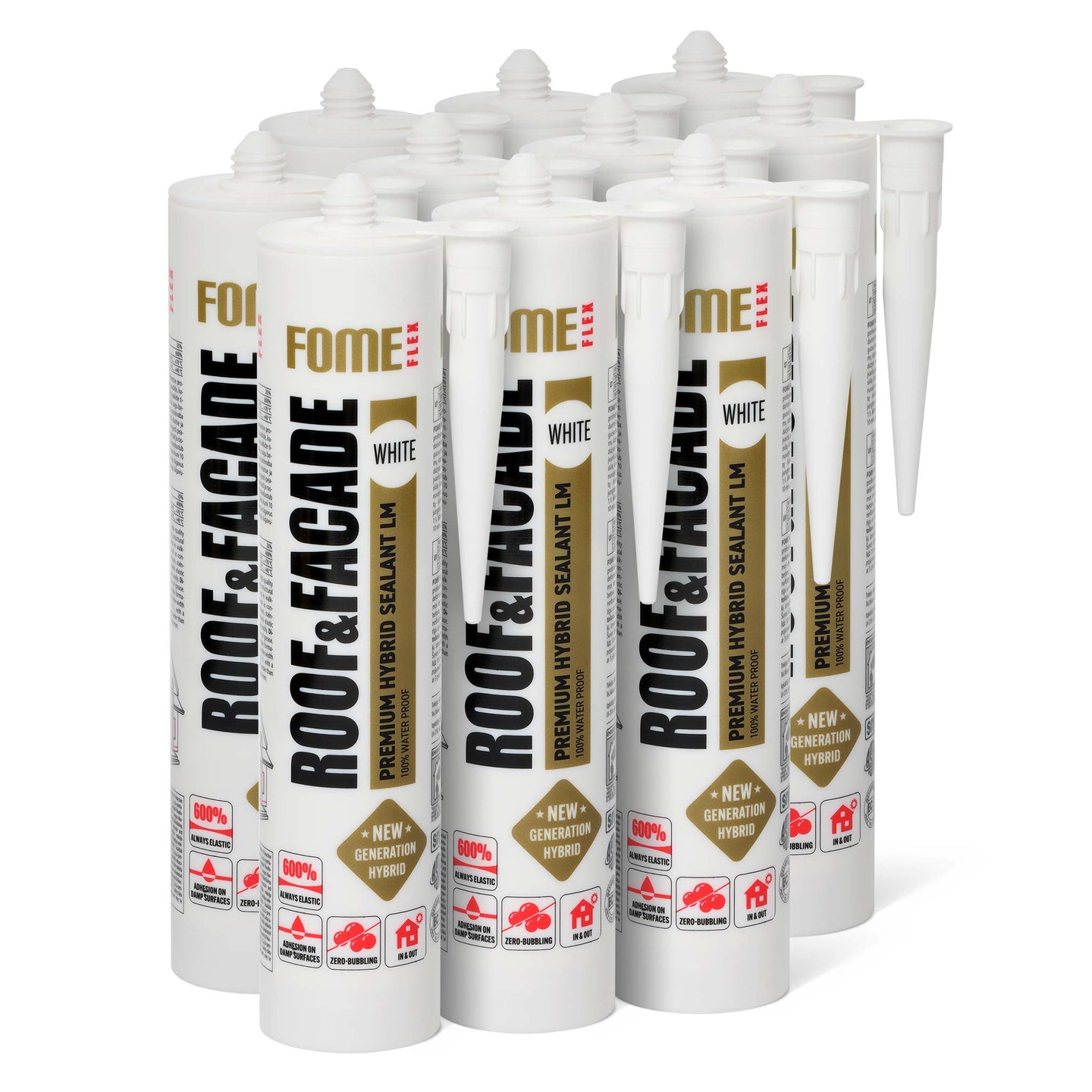 10 Stück FOME FLEX ROOF & FACADE, weiß