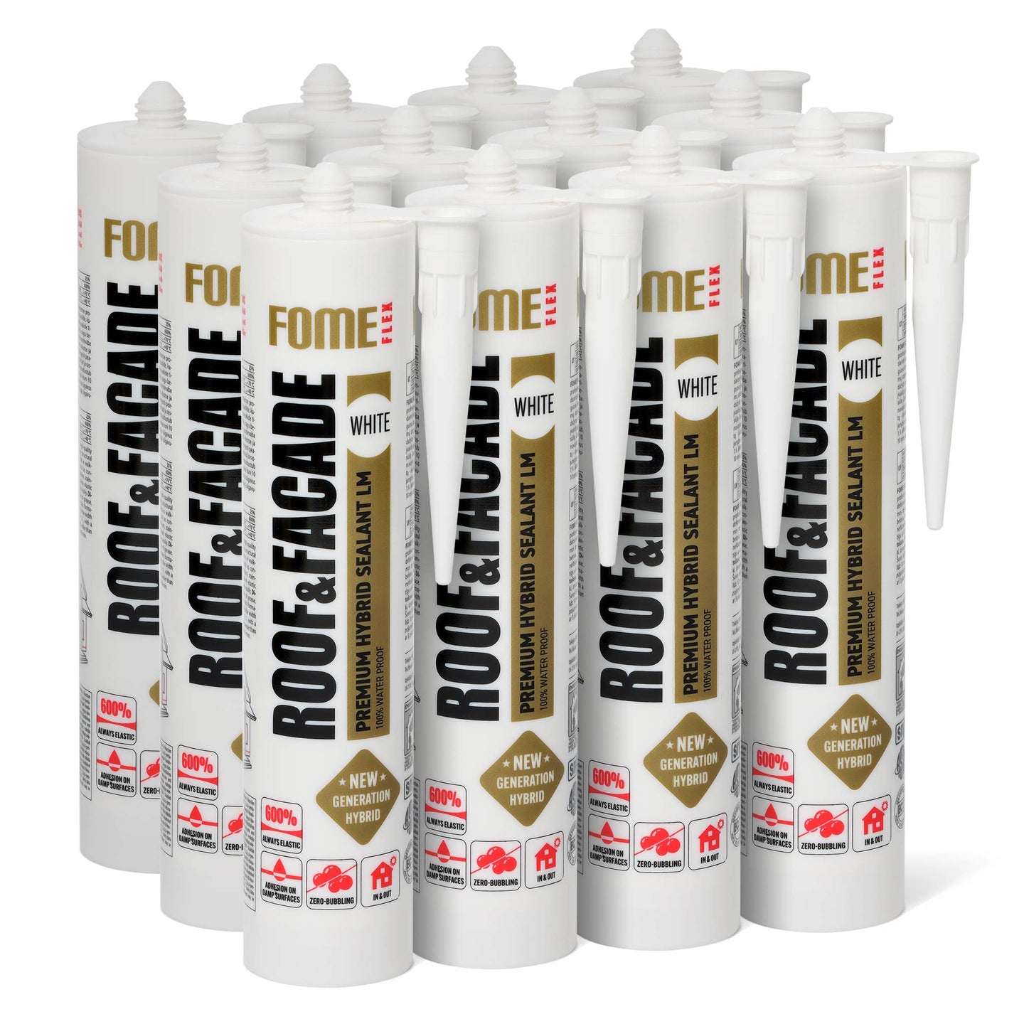 12 Stück FOME FLEX ROOF & FACADE, weiß