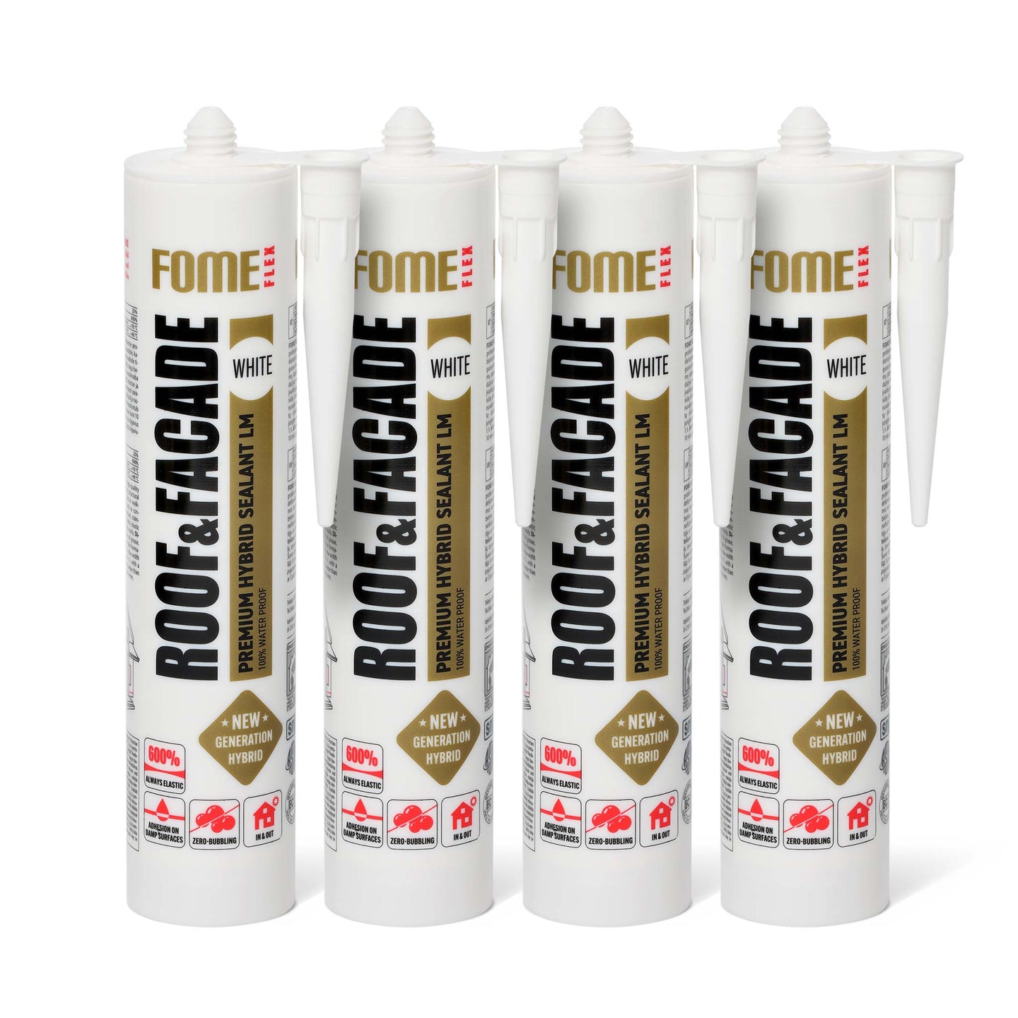 4 Stück FOME FLEX ROOF & FACADE, weiß