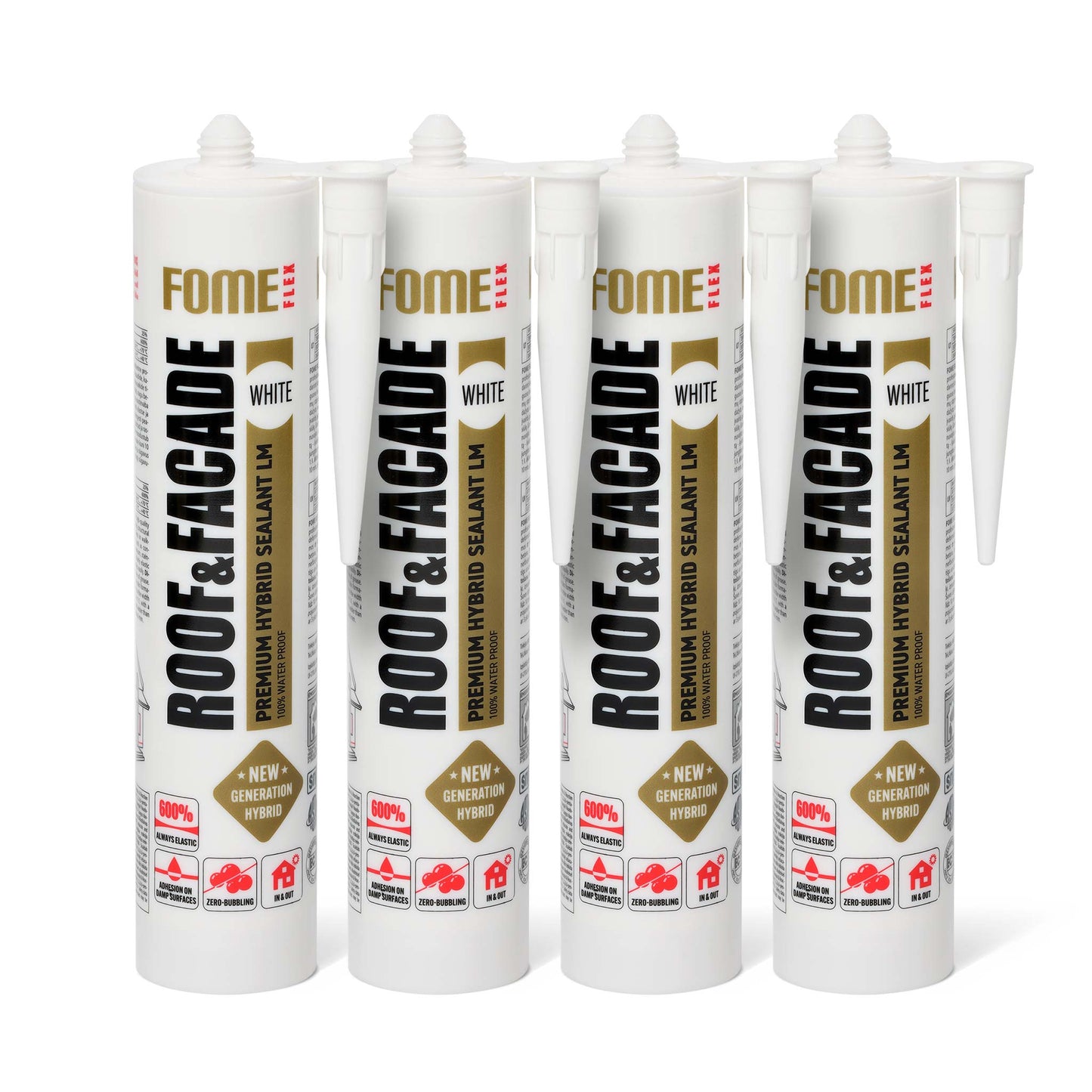 4 Stück FOME FLEX ROOF & FACADE, weiß