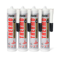 FOME FLEX Hochtemperatur-Silikon THERMO 315 °C, schwarz, 300ml, 4 Stück
