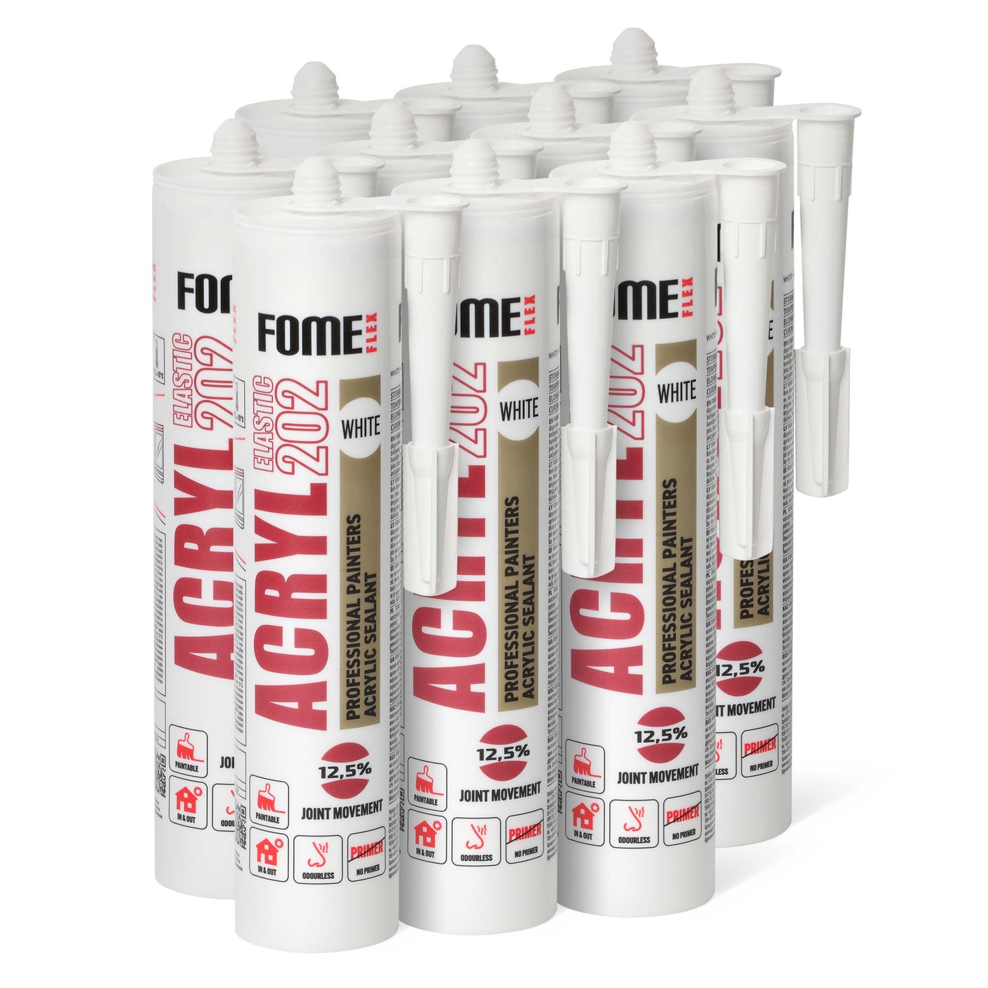10 Stück FOME FLEX ACRYL 202 Acryldichtstoff
