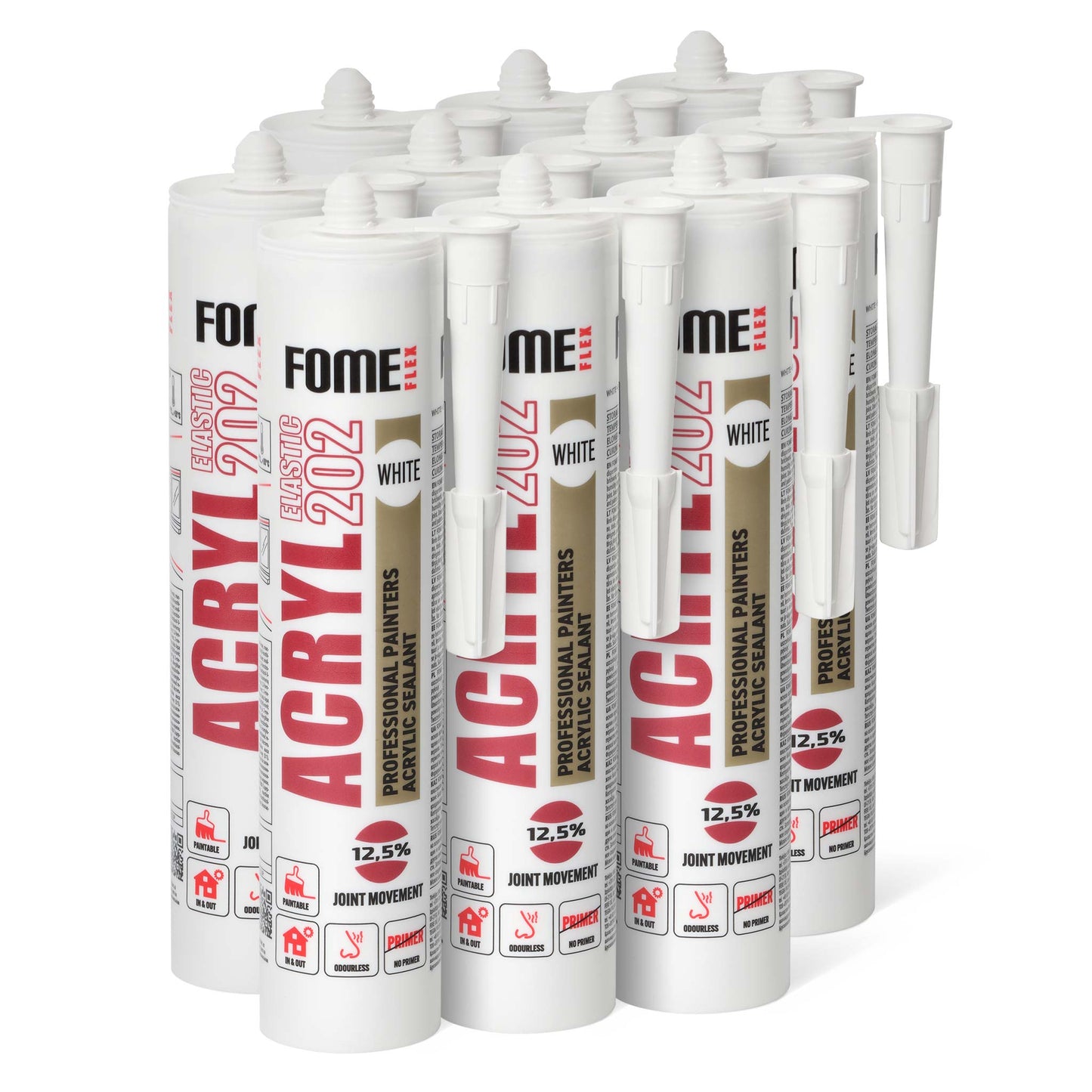 10 Stück FOME FLEX ACRYL 202 Acryldichtstoff