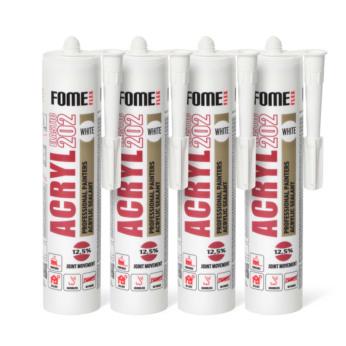 4 Stück FOME FLEX ACRYL 202 Acryldichtstoff
