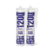 2 Stück POINT 120 CLEAR POWER, transparent