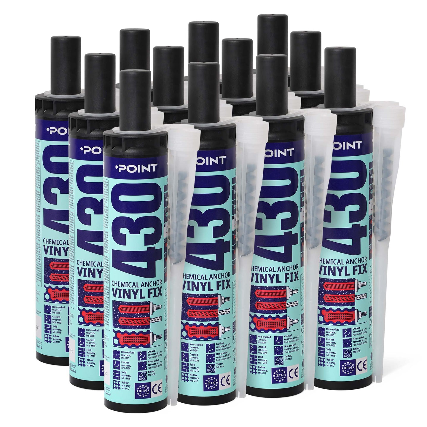 12 Schachtel POINT 430 Vinyl Fix Injektionsmörtel auf Vinylesterbasis 2-K