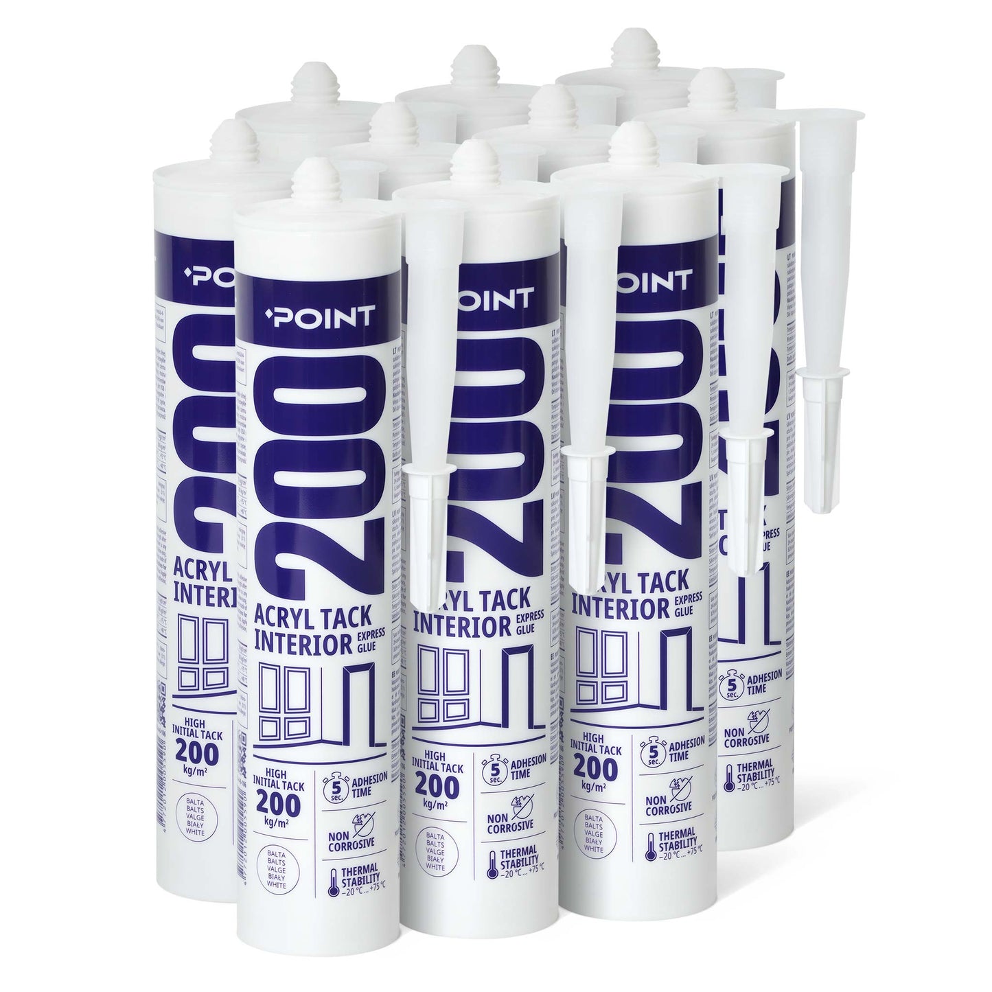 10 Stück POINT 200 ACRYL TACK INTERIOR, 300ml