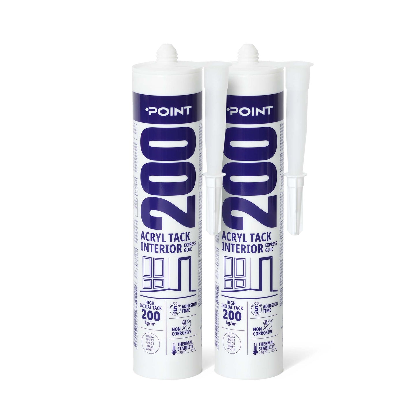 2 Stück POINT 200 ACRYL TACK INTERIOR, 300ml