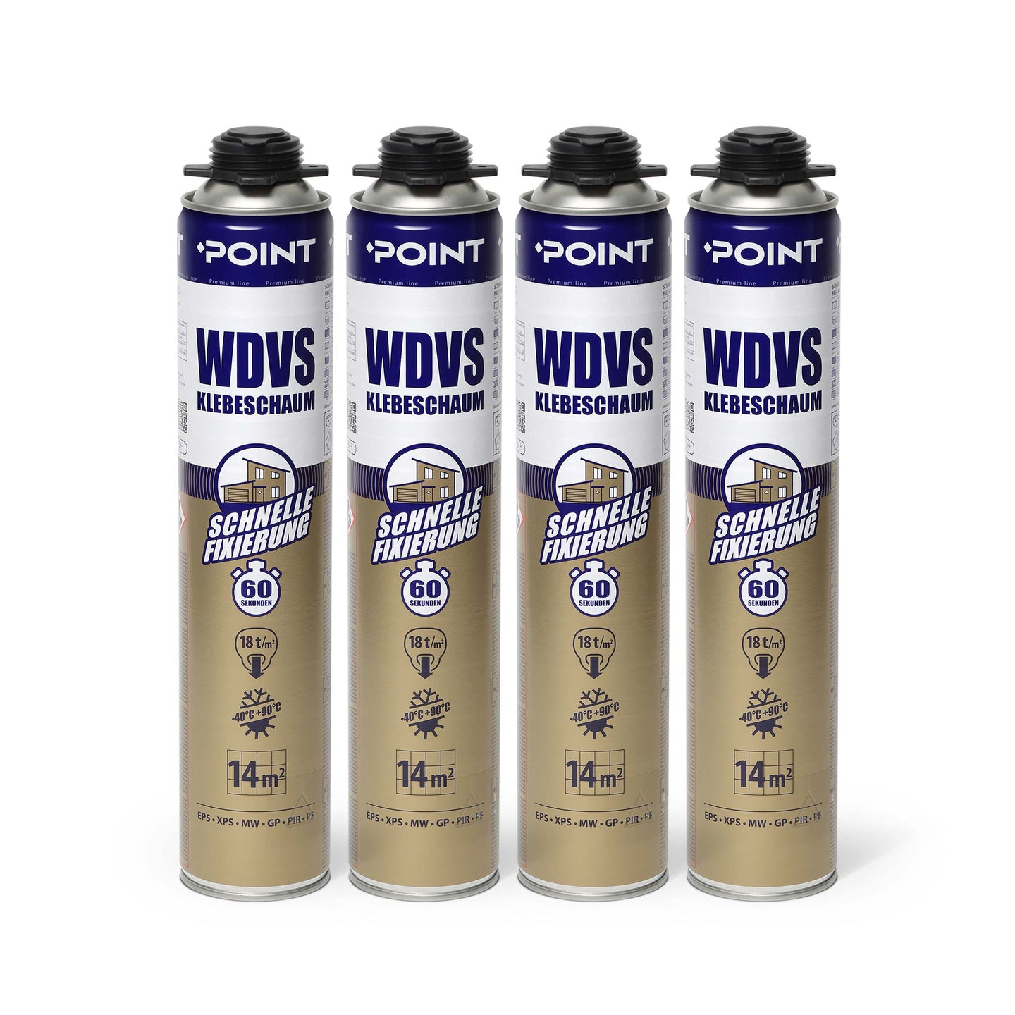 4 Stück POINT WDVS Klebeschaum