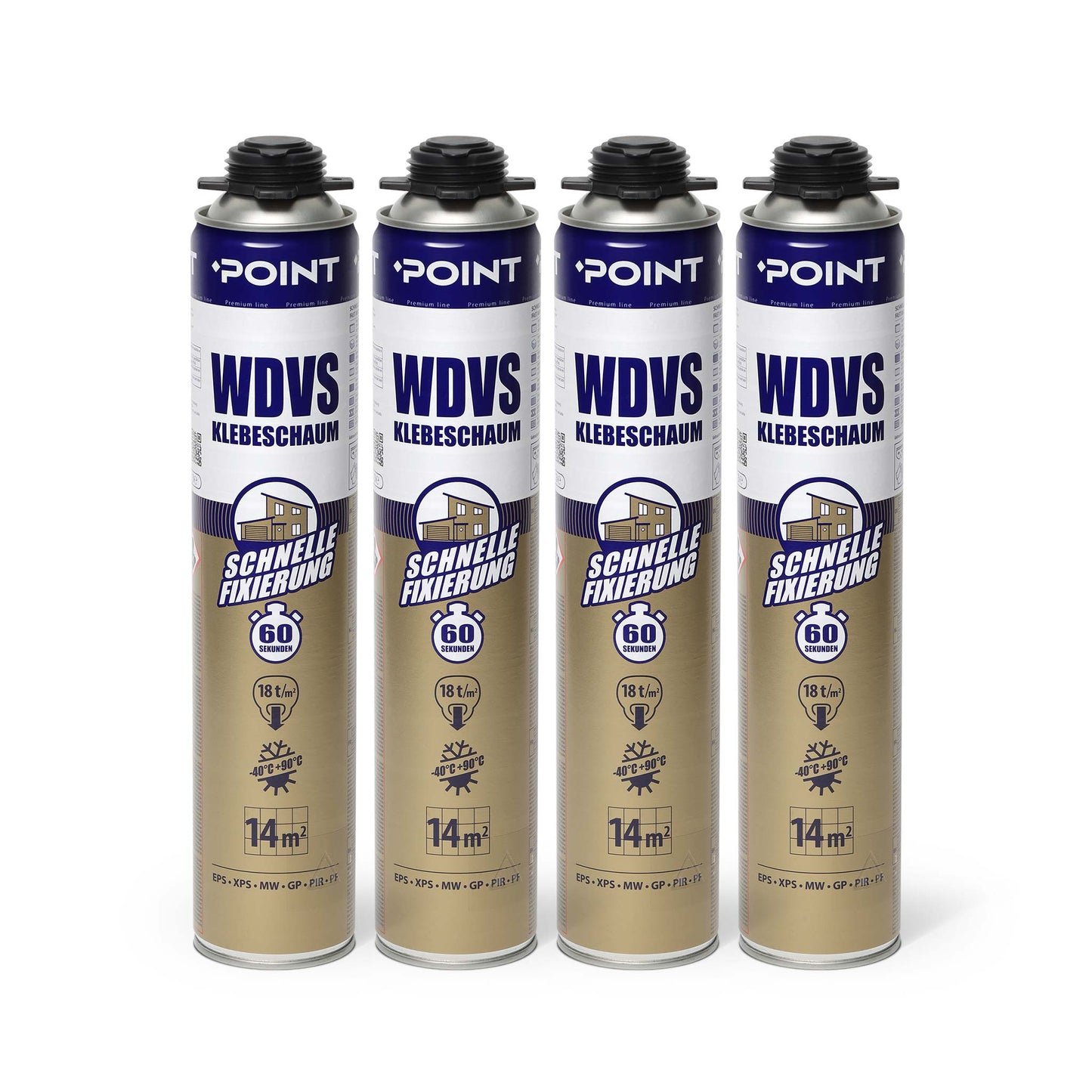 4 Stück POINT WDVS Klebeschaum