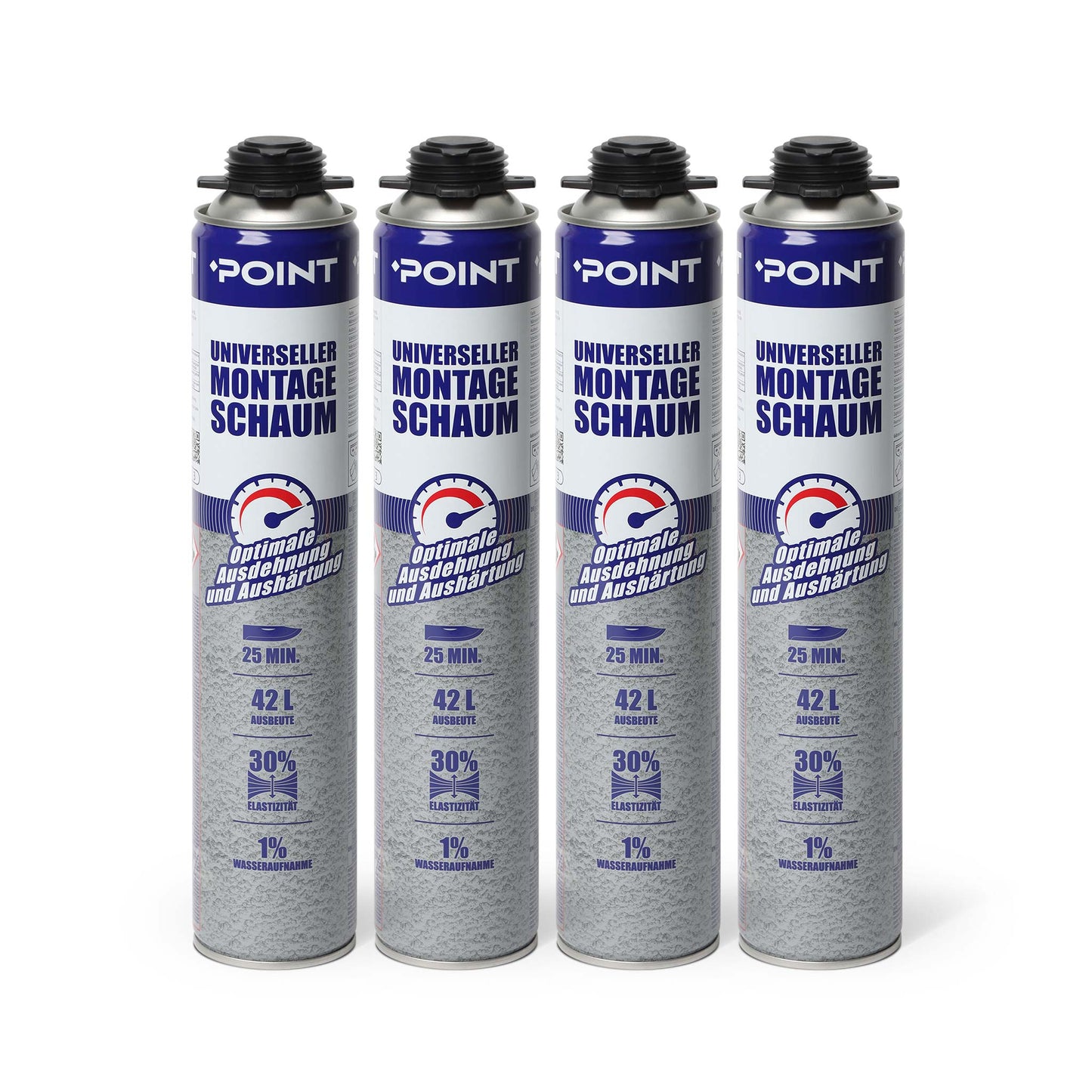 4 Stück POINT Universeller Montageschaum