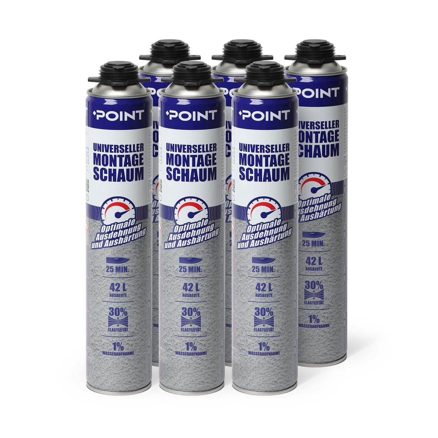 6 Stück POINT Universeller Montageschaum